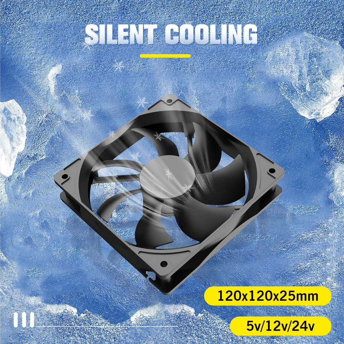 120mm 12025 DC Brushless Cooling Fan 12V 3000RPM
