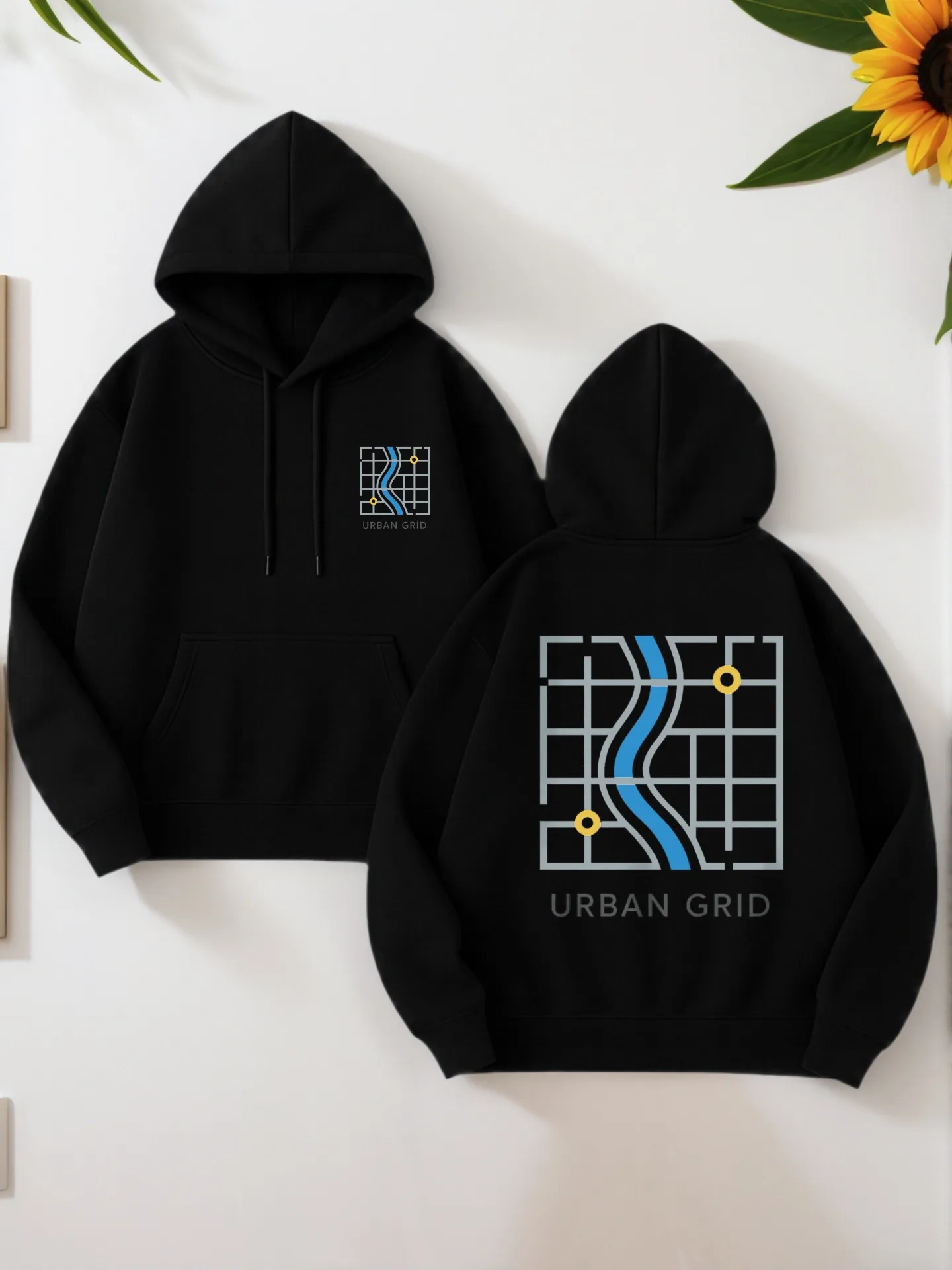 هوديي جرافيك للرجال، طباعة متقاطعة وأحرف، نمط كاجوال، قماش ناعم، للرجال، للارتداء اليومي #1