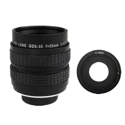 GloryStar 35mm F1.7 CCTV TV Movie lens C Mount to Sony E:NEX3 NEX-C3 NEX-F3 NEX5 NEX5N NEX5R NEX5T NEX6 NEX7 A6000 A6300 A6500