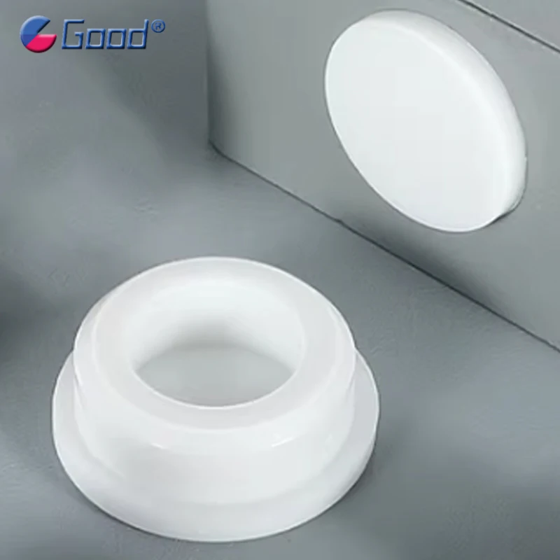White 6.8mm~68.6mm Silicone Seal Hole Plugs Waterproof Hollow Blanking End Cap T Type High Temp Resistance Dustproof Stopper