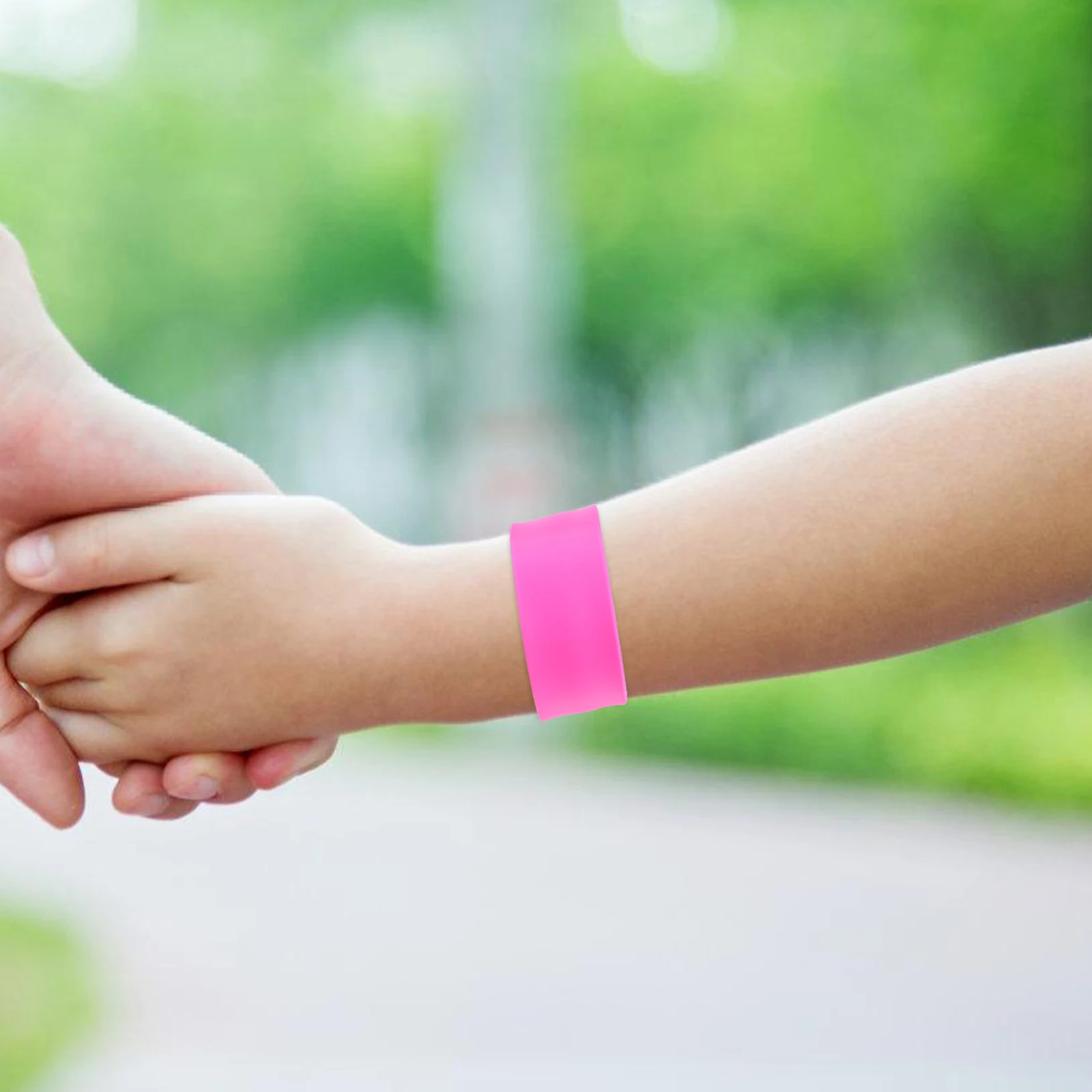 

5 Pcs Bracelet Silicone Snap Ring Bracelets Kids Festival Slap Aldult Pink Wrist Bands Child