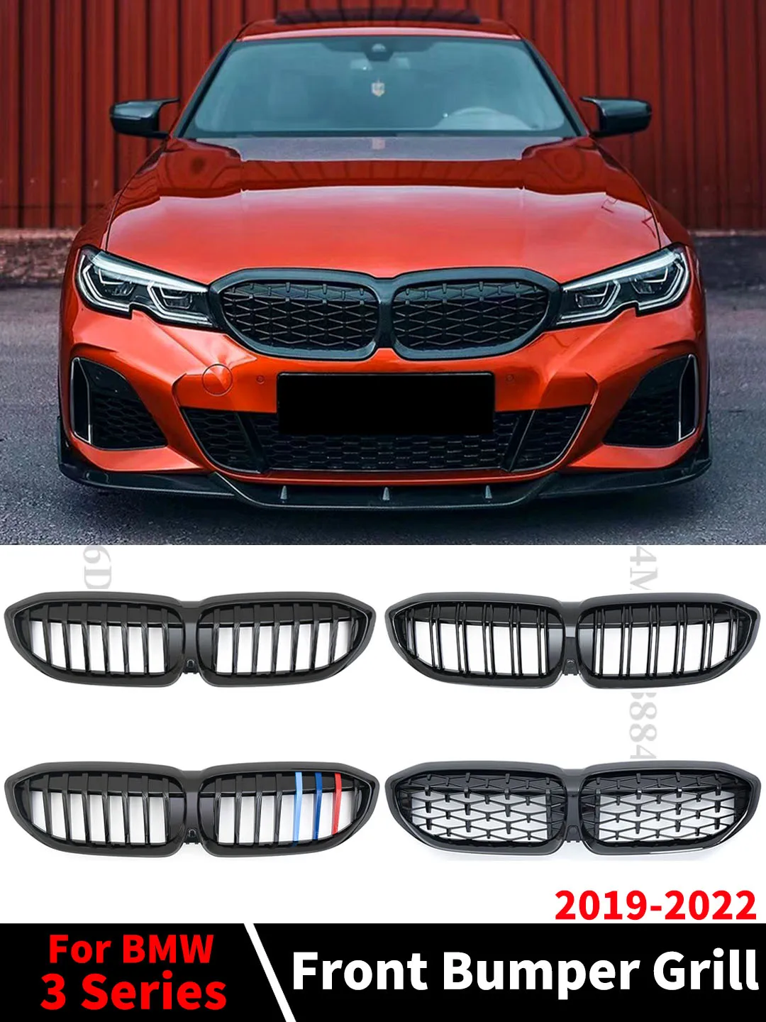 

Front Radiator Grid Grille Kidney Grill Tuning Mesh For BMW 3 G20 G21 2019 2020 2021 2022 318i 320i 320d 330i 340i 340d M Sport