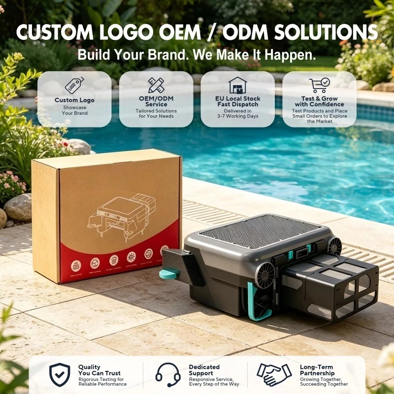 Pool Surface Robot Cordless Solar Automatic Eco-Friendly Skimmer Smart Floating Pool Vacuum Water Debris Remover