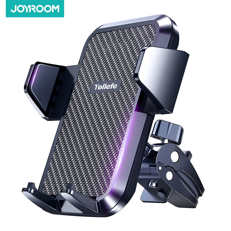 Joyroom Upgraded Car Phone Holder Military-Grade Protection Big Phone And Thick Cases Friendly Hands Free Air Vent Car Mount