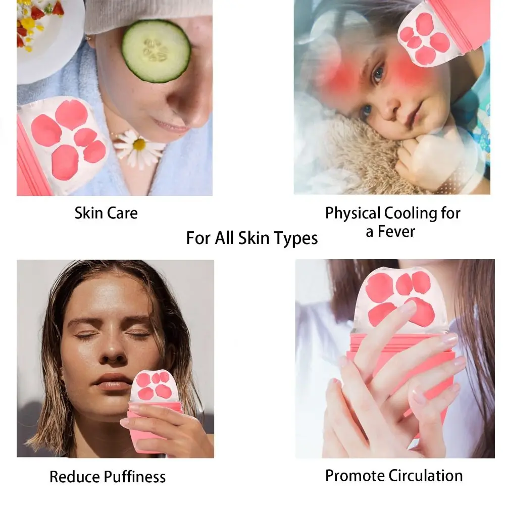 أسطوانة ثلج من السيليكون للوجه قابلة لإعادة الاستخدام أدوات العناية بالبشرة الجمال مدلك الوجه شد الوجه قالب الثلج للعيون والرقبة