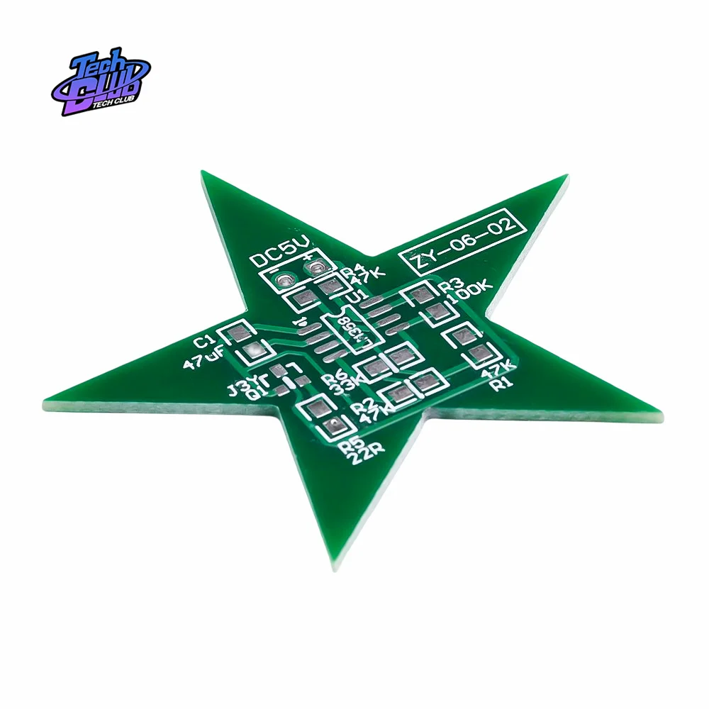 Modulo Led studenti formazione Kit fai da te stella a cinque punte luce di respirazione luce a LED sfumata per l'allenamento di saldatura di natale