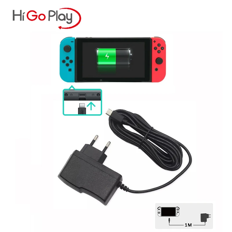 

5V 2.4A Switch Charger Type-C 3M for Nintendo Switch Game Console Chargers EU Plug Adapter Charging Power Supply Home Travel Use