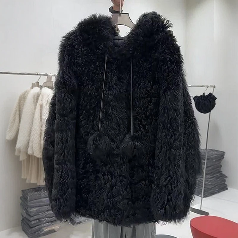 

Мужская теплая куртка из утолщенного меха ягненка Extra Large 300 Pou, осенне-зимняя, класса люкс, для пар, верхняя одежда