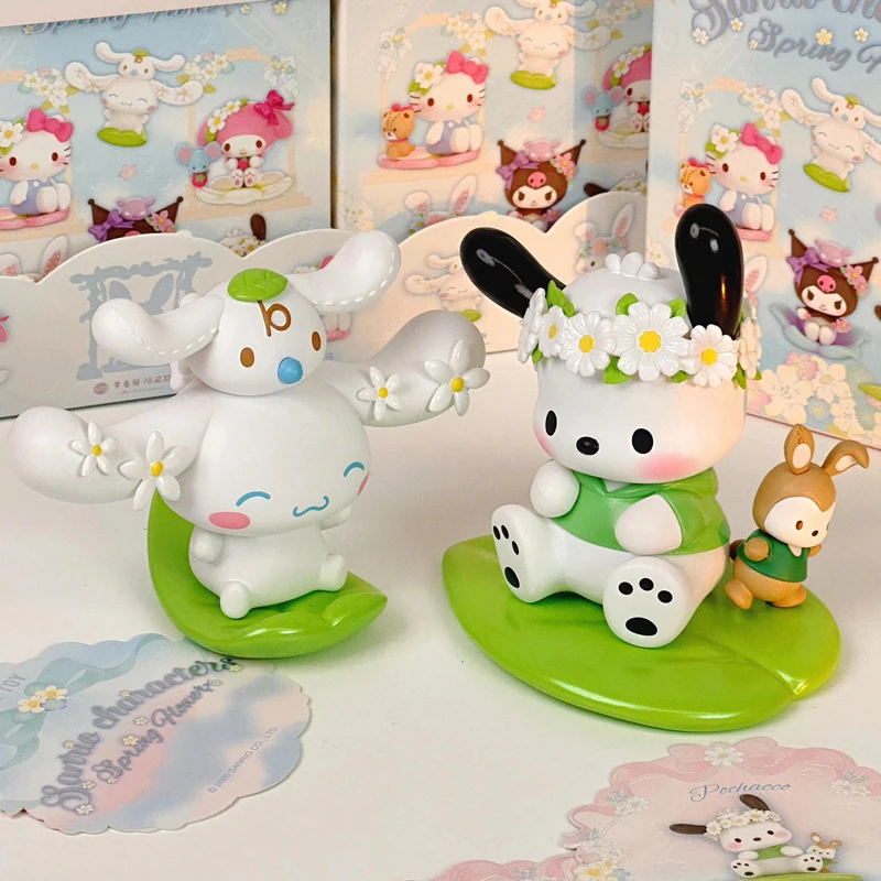

Genuine Sanrio Family Spring Flower Series Blind Box Kitty Cute Desktop Ornament Kuromi Exquisite Gift Mysterious Surprise Box