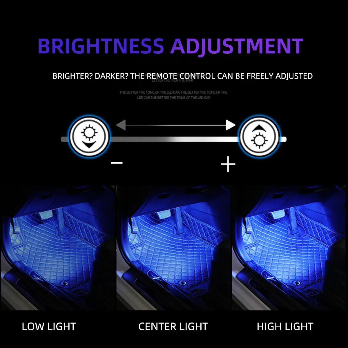 LED Car Music Light Strip 48LEDs USB Smart Bluetooth APP Control Waterproof Multi-color RGB Car Interior Atmosphere Light Strip image 3