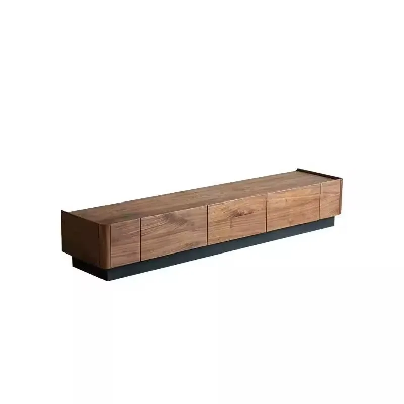 

North American black walnut TV floor cabinet living room home modern simple small apartment