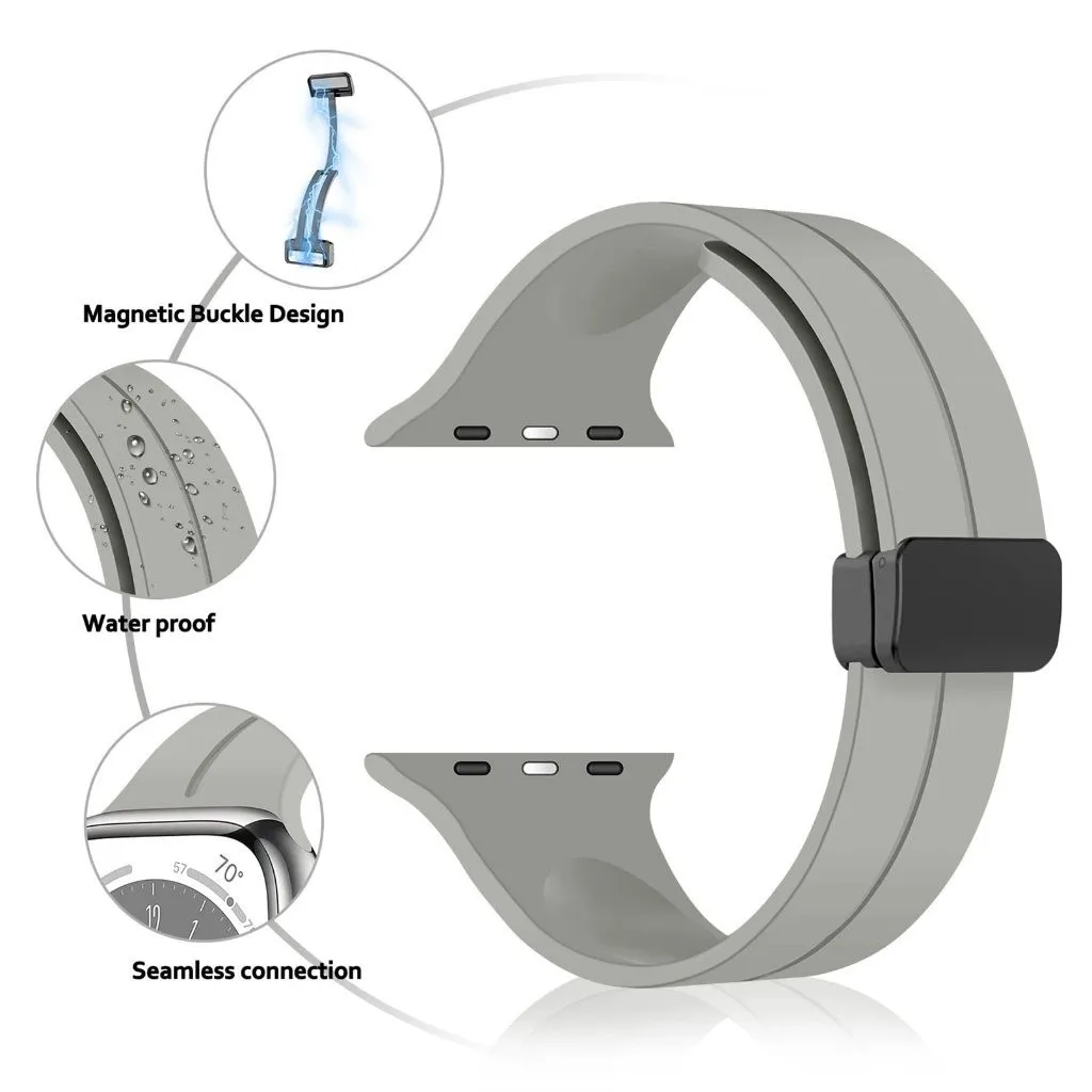 Магнитный ремешок для Apple watch ultra Band 49 мм 45 мм Силиконовый браслет iWatch Series 7 8 se 6 5 3 44 мм 45 мм 40 мм 41 мм 42 мм 38 мм