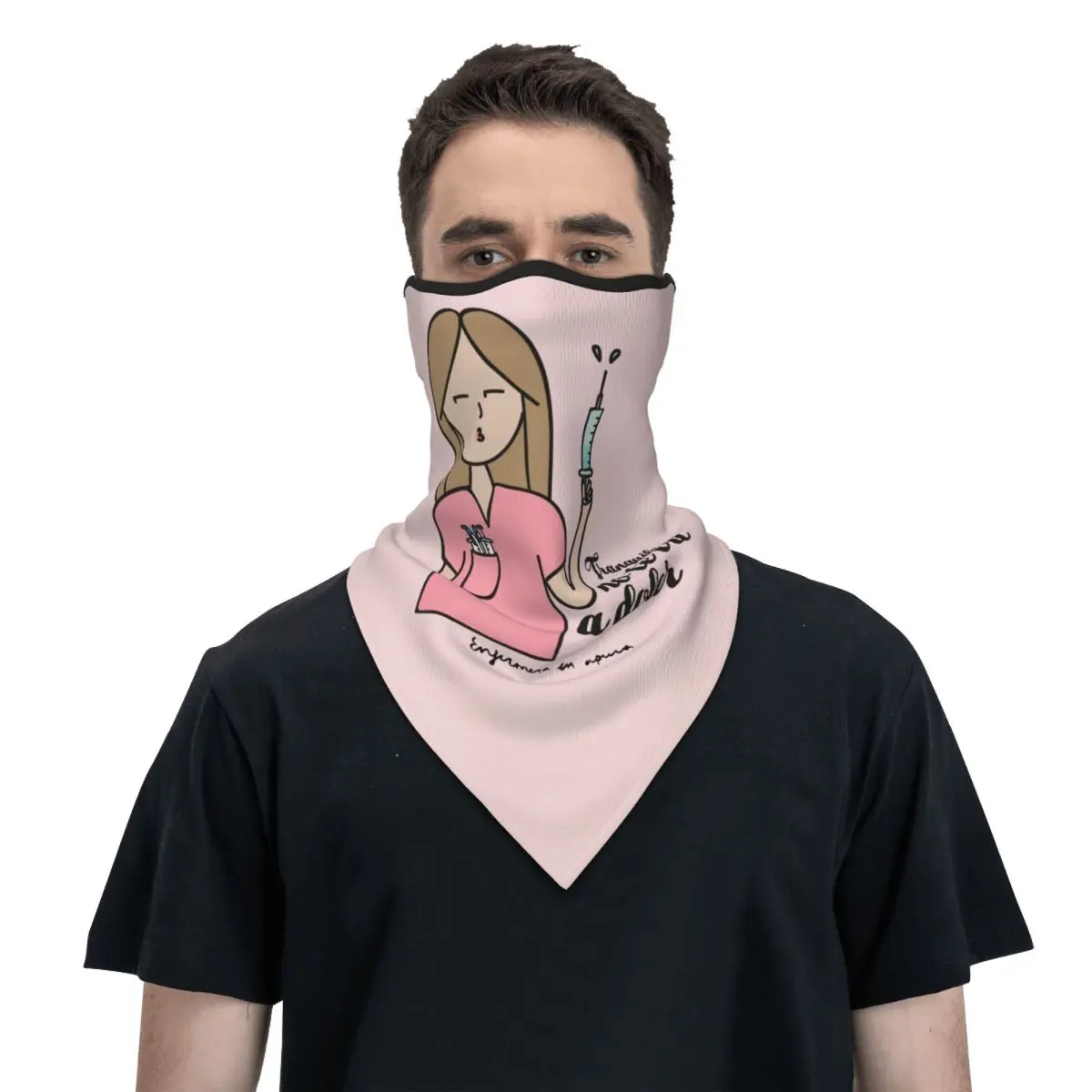 Enfermera En Apuros معاطف للأطباء والممرضات الطبية باندانا الرقبة الجراب يندبروف قناع الوجه وشاح غطاء الرجال النساء أغطية الرأس أنبوب بالاكلافا