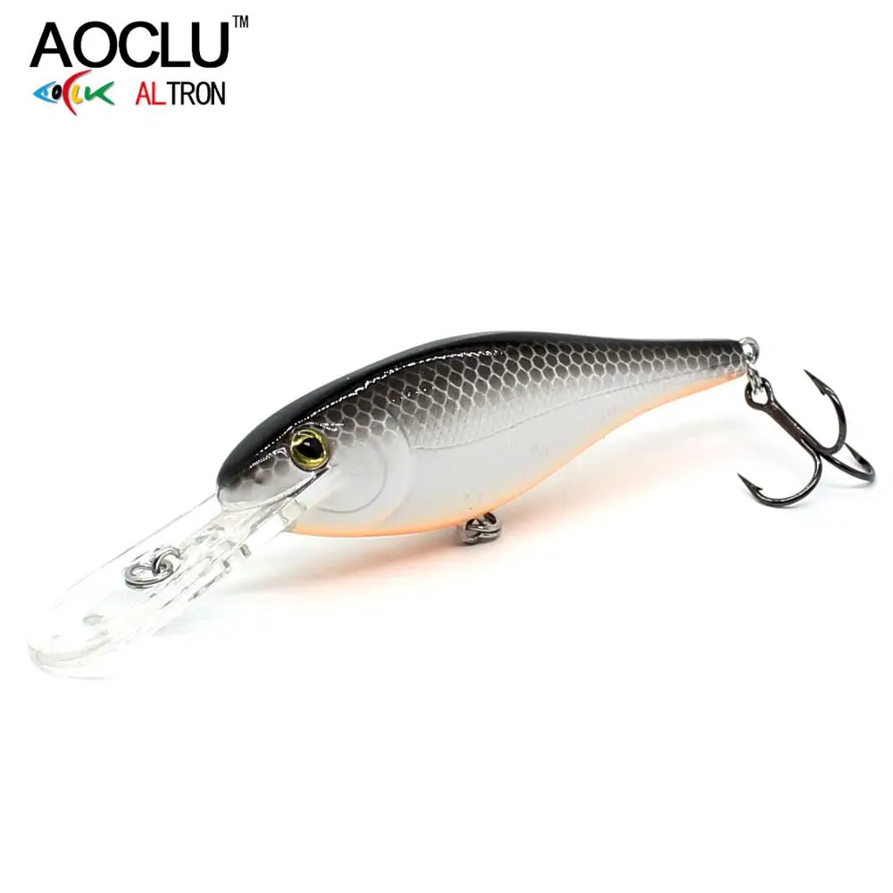 

AOCLU Traditional Floating Wobblers 70mm 8.8g Hard Bait Minnow Crank Shad Diving 3.3m Fishing Lure VMC Hooks Tackle High Quality