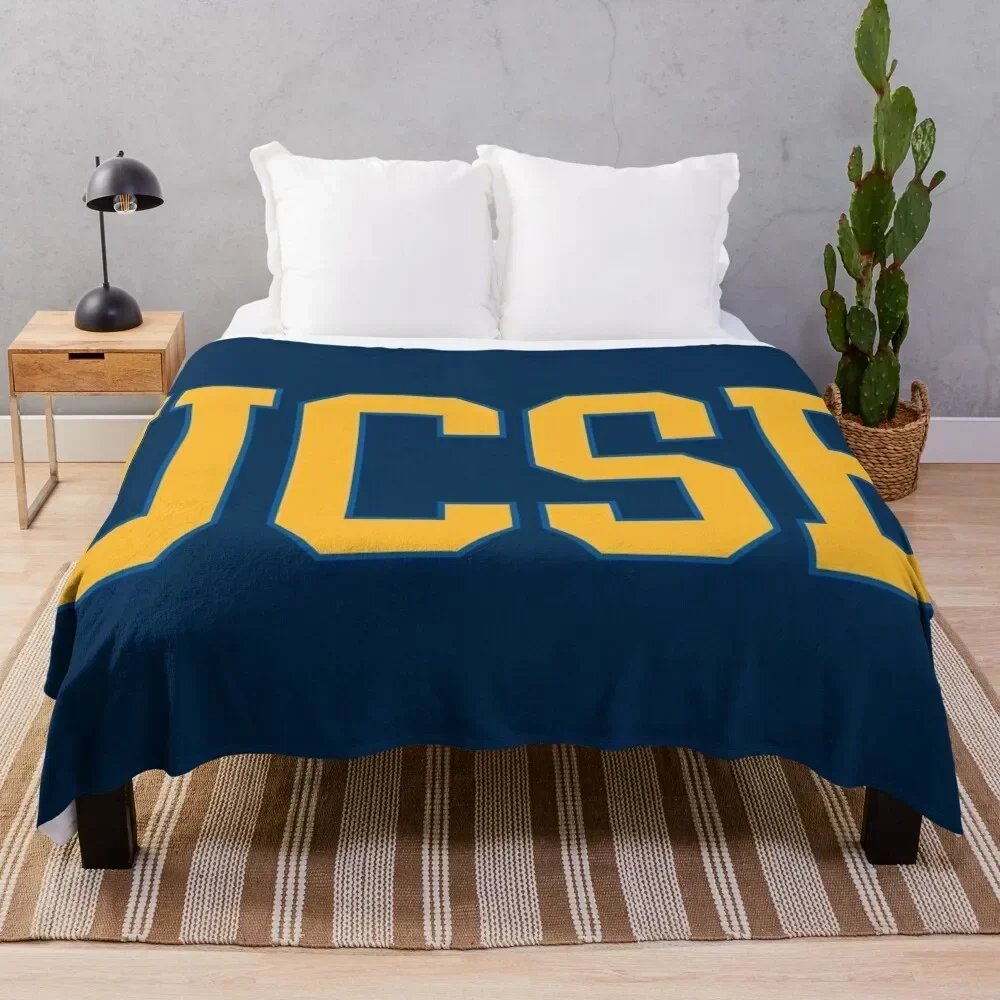 

ucsb - college font Throw Blanket Breathable Lightweight Blanket for Adults Kids