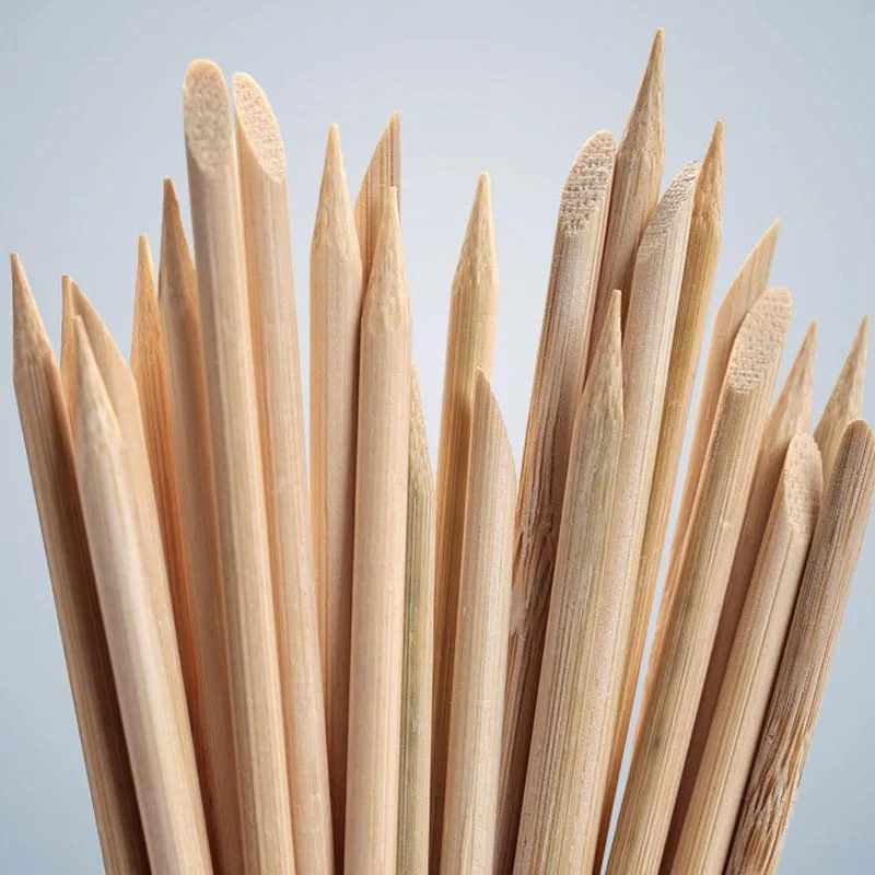 20/50/100/200本入り オレンジウッドスティック 両頭キューティクルプッシャー キューティクル除去ツール ラインストーンピッキング マニキュアスティックツール