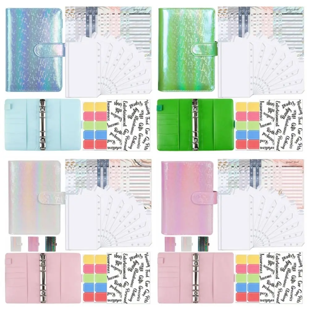 Loose-leaf A6 Money Budget Planner Binder Creative Fashionable Cash Envelopes Colorful Waterproof Hand Ledger Notebook