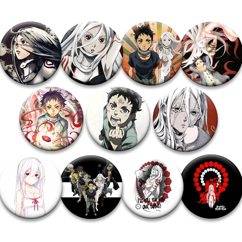 Broches de Anime Deadman Wonderland, Igarashi Ganta, Shiro, Pins de Cómics, Accesorios de Joyería de Moda, Insignia de Dibujos Animados para Decoración de Bolsos, Regalos
