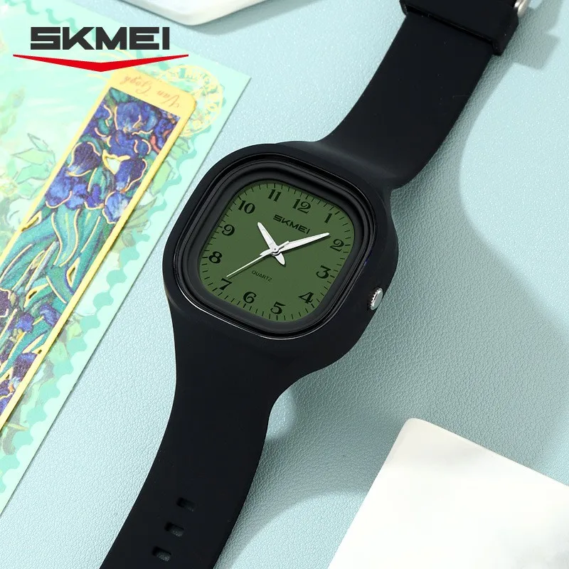 ساعات يد نسائية مربعة مقاومة للماء للشباب SKMEI 2501 عصرية للطلاب #1