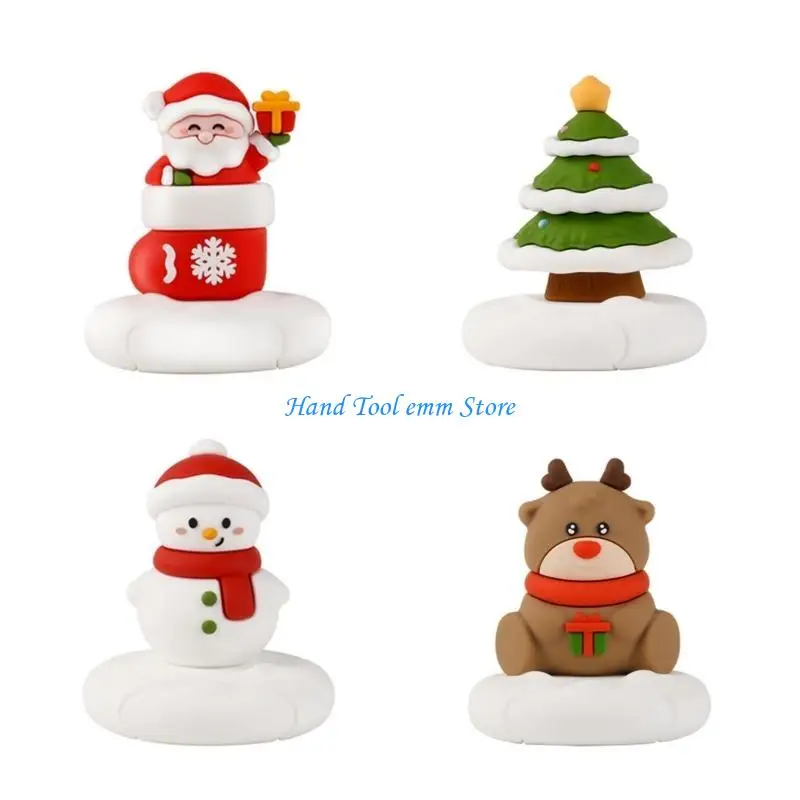 حامل هاتف H37F لأجواء العطلات مع زينة سانتا ورجل الثلج لحفلات عيد الميلاد والديكور المنزلي #2