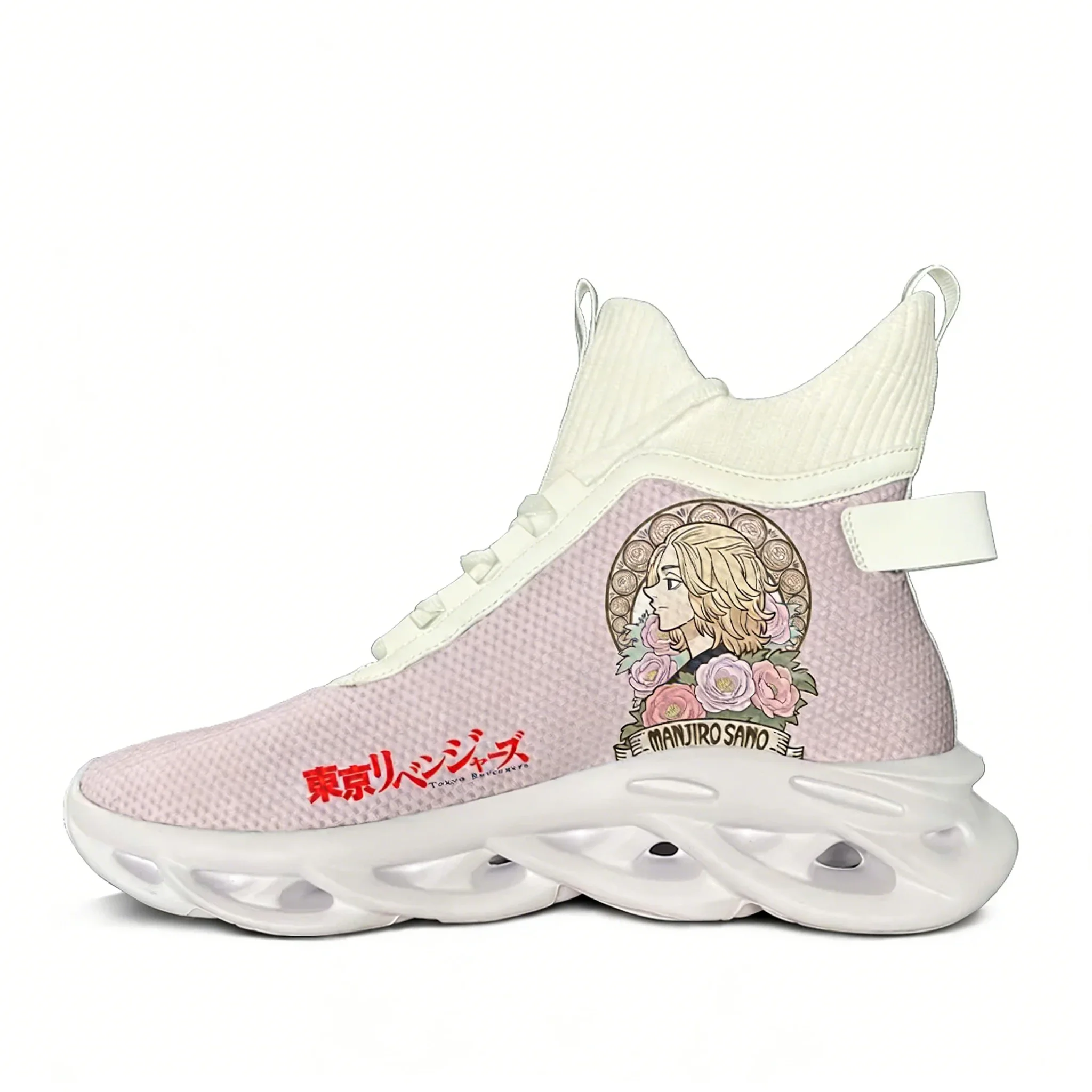 

Кроссовки Tokyo Revengers High Top Flats для мужчин и женщин, спортивная обувь для бега, кроссовки на шнуровке, сетчатая обувь, персонализированная обувь в стиле аниме