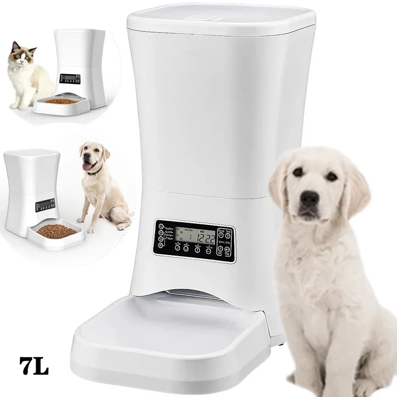 9L Pet Auto Feeders For Cats Medium Large Dog Supplies Timer Feeder Automatic Dry Food Dispenser Food Container Cat Accessories