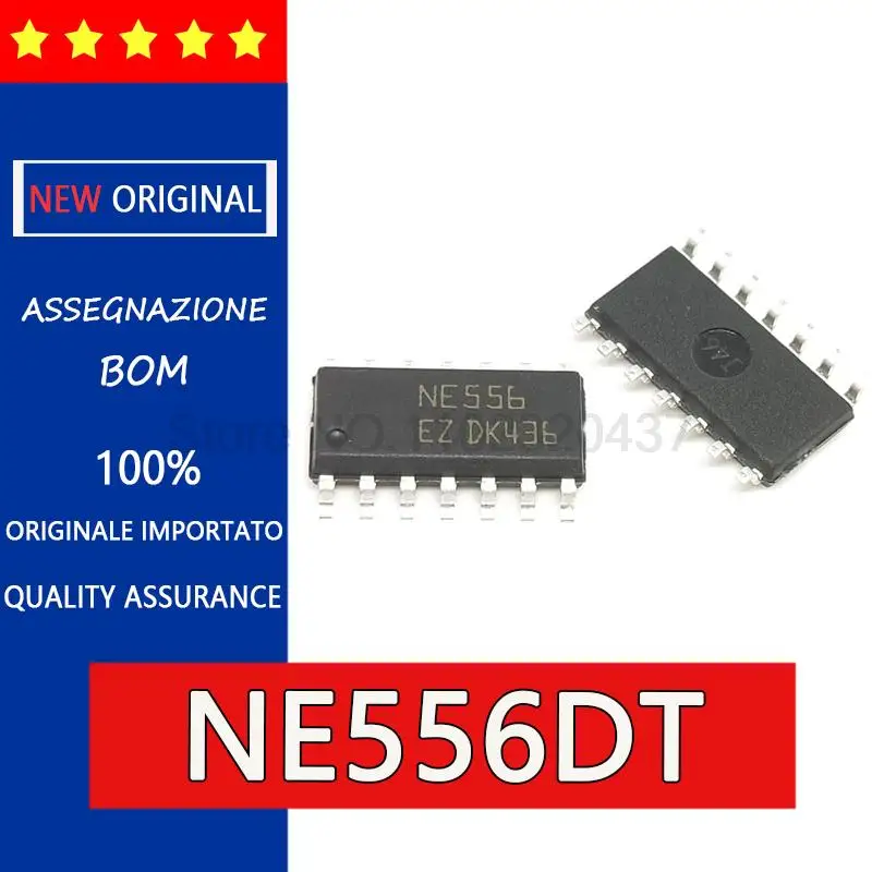 5PCS original NE556 NE556DR NE556DT SOP14  Dual channel chip Dual channel timer, integrated circuit,