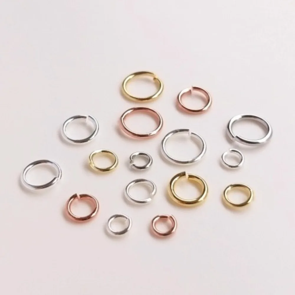 

Opening Ring 18K Gold Color Silver White Gold Single Ring Opening Connecting Ring DIY Handmade Jewelry Accessories