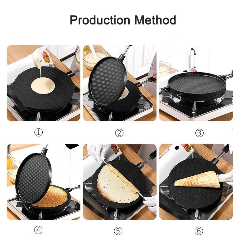 Egg Roll Waffle Maker Nonstick Cake Mold For Home Bakeware DIY Mini Ice Cream Cone Tool Baking Pastry Utensils Kitchen Supplies