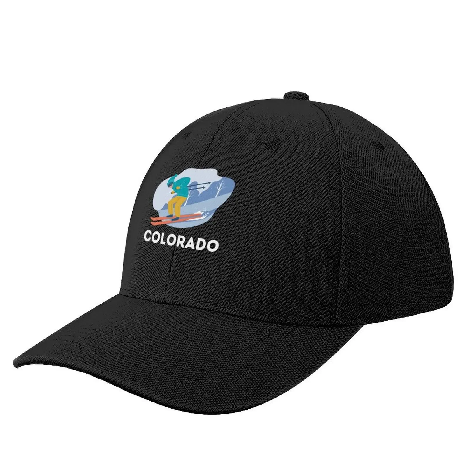 

Colorado Ski Slopes Skiing Ski Resort Souvenir Baseball Cap Beach Bag Big Size Hat Mountaineering Women Caps Men's