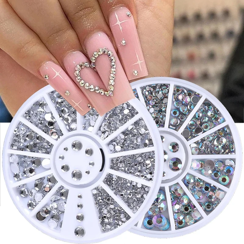 Colore misto Chameleon Nail strass Glitter piccole perline irregolari per Nail Art decorazione 3D pietra nella ruota punte fai da te