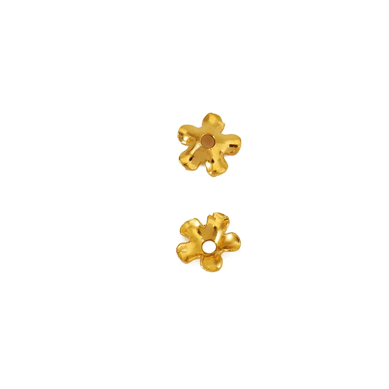 30pcs Never Fade 6mm Stainless Steel Flower Beads Caps PVD Spacer Beads End Covers for Necklace Earring Making Jewelry Findings image 6