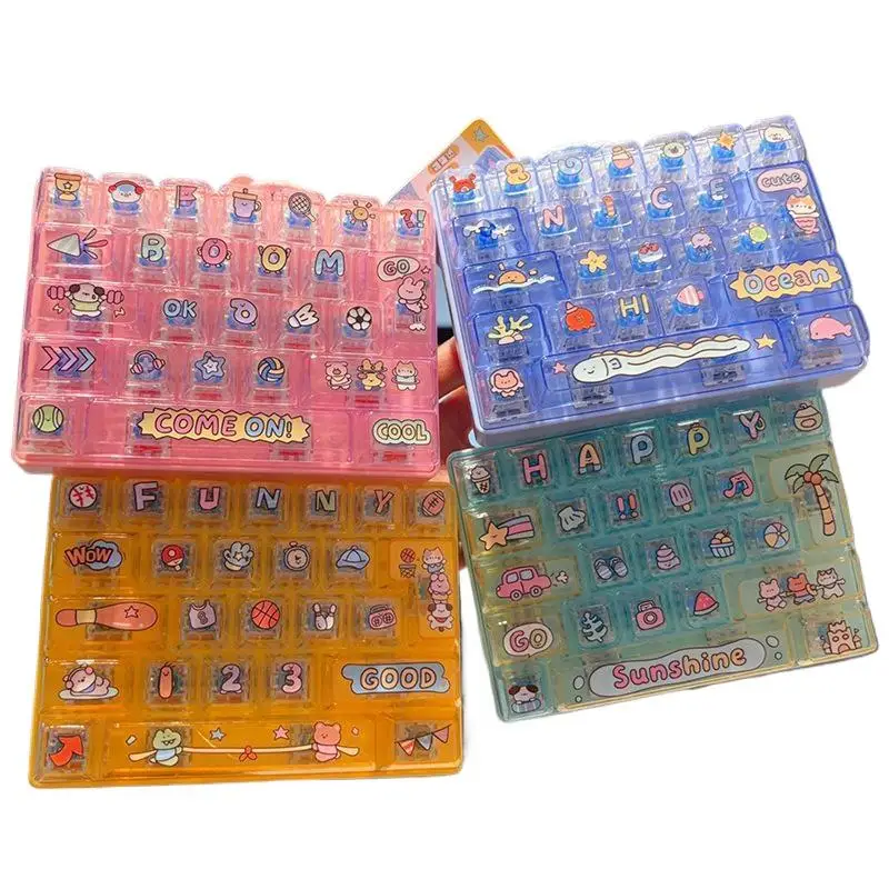 26-Tasten-Keyboard-Tastenkappen-Clicker Fidget-Tastenkappen Anti-Stress-Schlüsselanhänger Niedlicher Clicker-Schlüsselanhänger Taschenanhänger 1 Stück – Detail 10