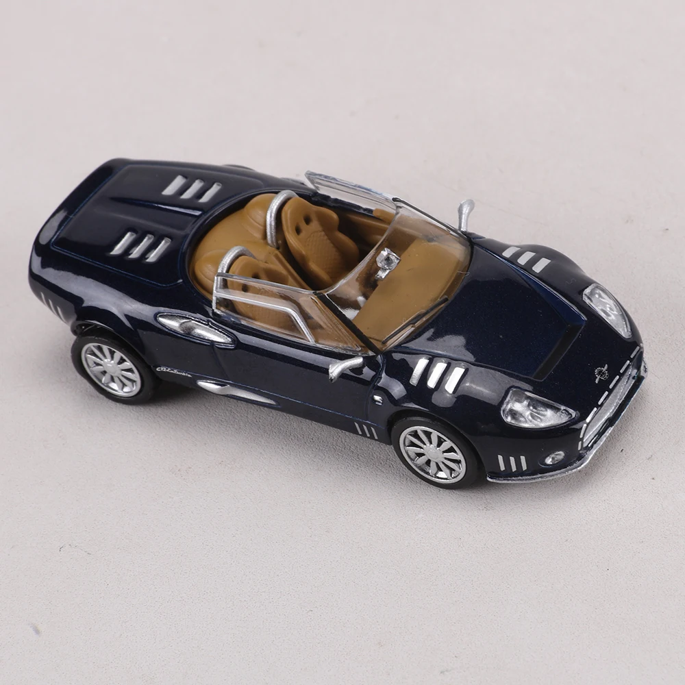 DCT 1:64 Spyker C12 LaTurbie Alloy Diecast Model Car Dark Blue Convertible Sports Car Collectible Toy