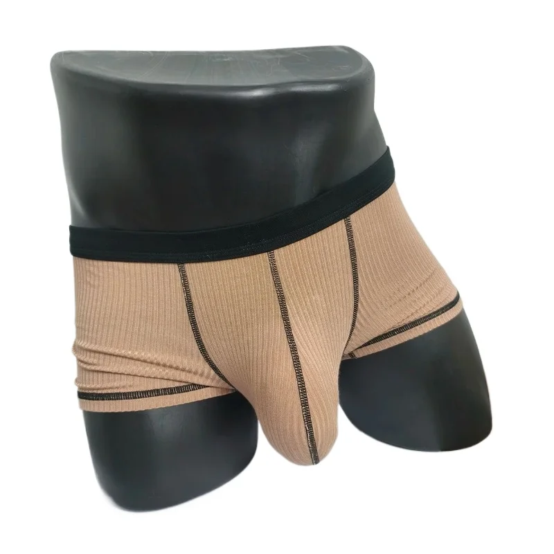 Men Bulge U-shaped Large Pocket Underwear Super Tight Small Boxer Shorts Sexy Accessories for Gay Sexy Underpants Erotic