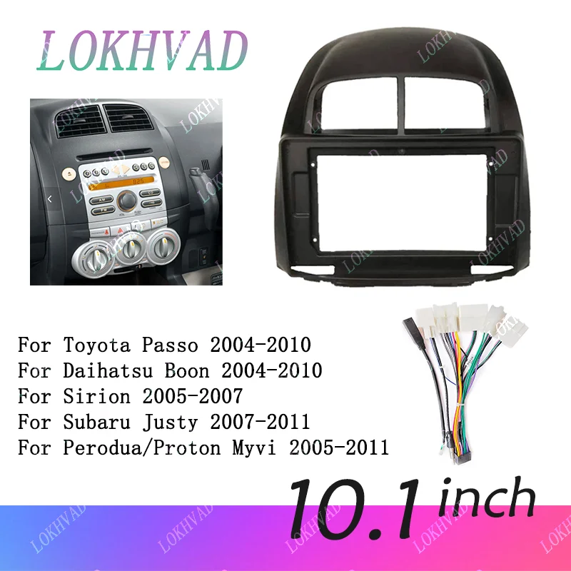 10,1-дюймовый автомобильный адаптер рамки для Toyota Passo Daihatsu Boon Sirion Subaru Justy Perodua Myvi Android Radio Dash Panel Kit