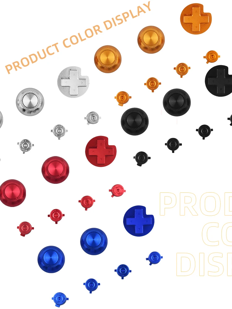 Dados sapo metal polegar varas compatível nintendo switch pro controlador joystick grip cap abxy botões para interruptor pro gamepad
