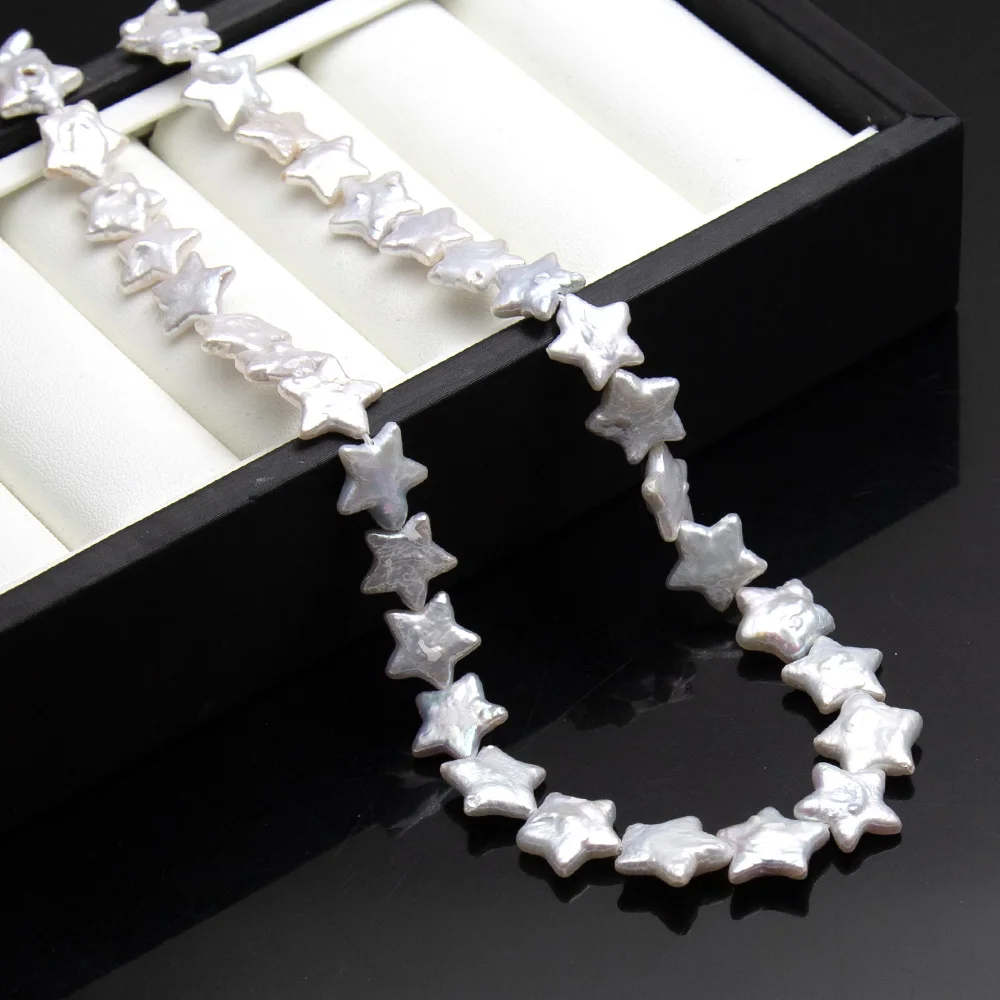 

11-12 мм белый натуральный пресноводный жемчуг в форме звезды в стиле барокко свободные бусины ювелирные изделия DIY ожерелья аксессуары 1 нить