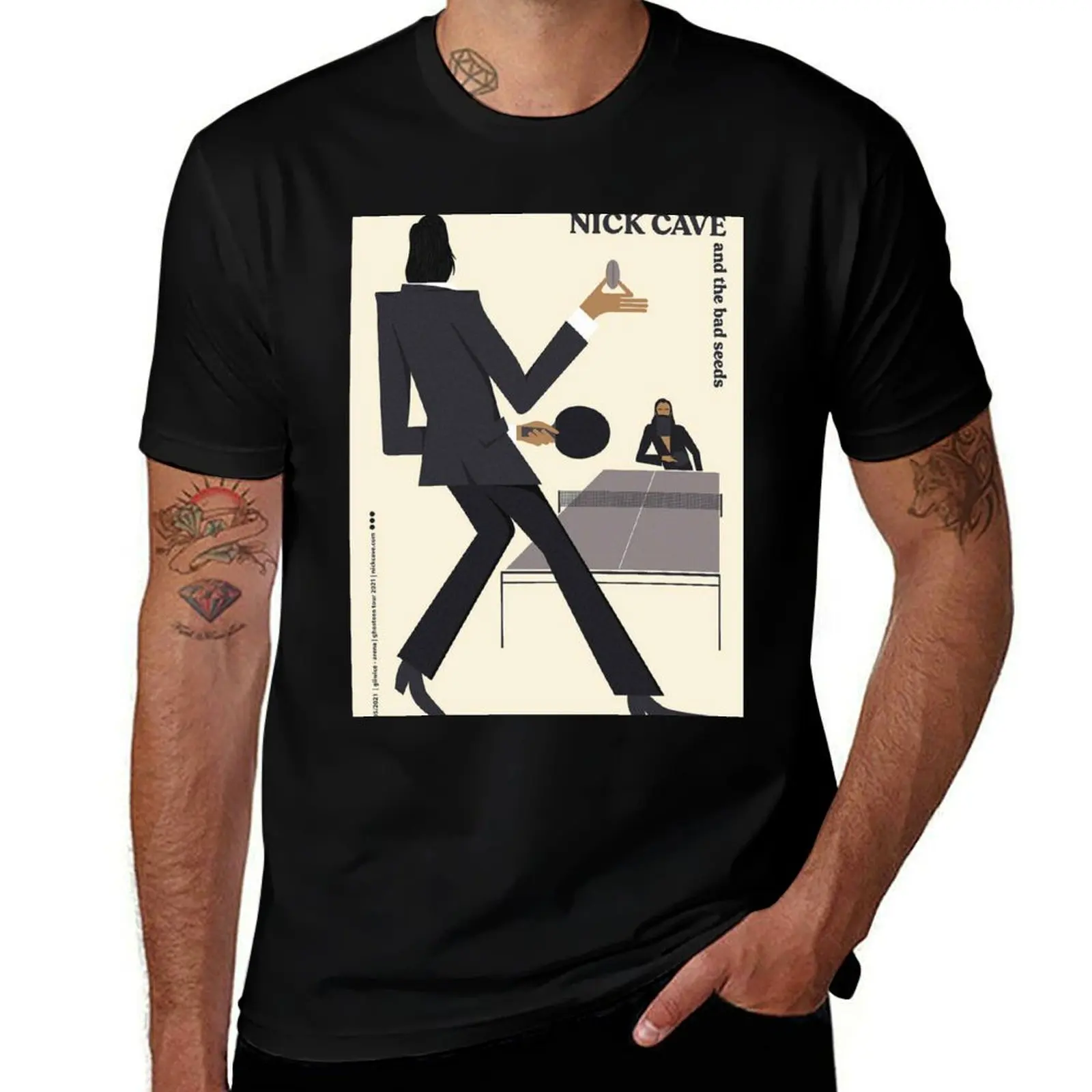 Nick Cave and The Bad Seeds T-Shirt basketball graphic tees boys animal print blacks mens fashion