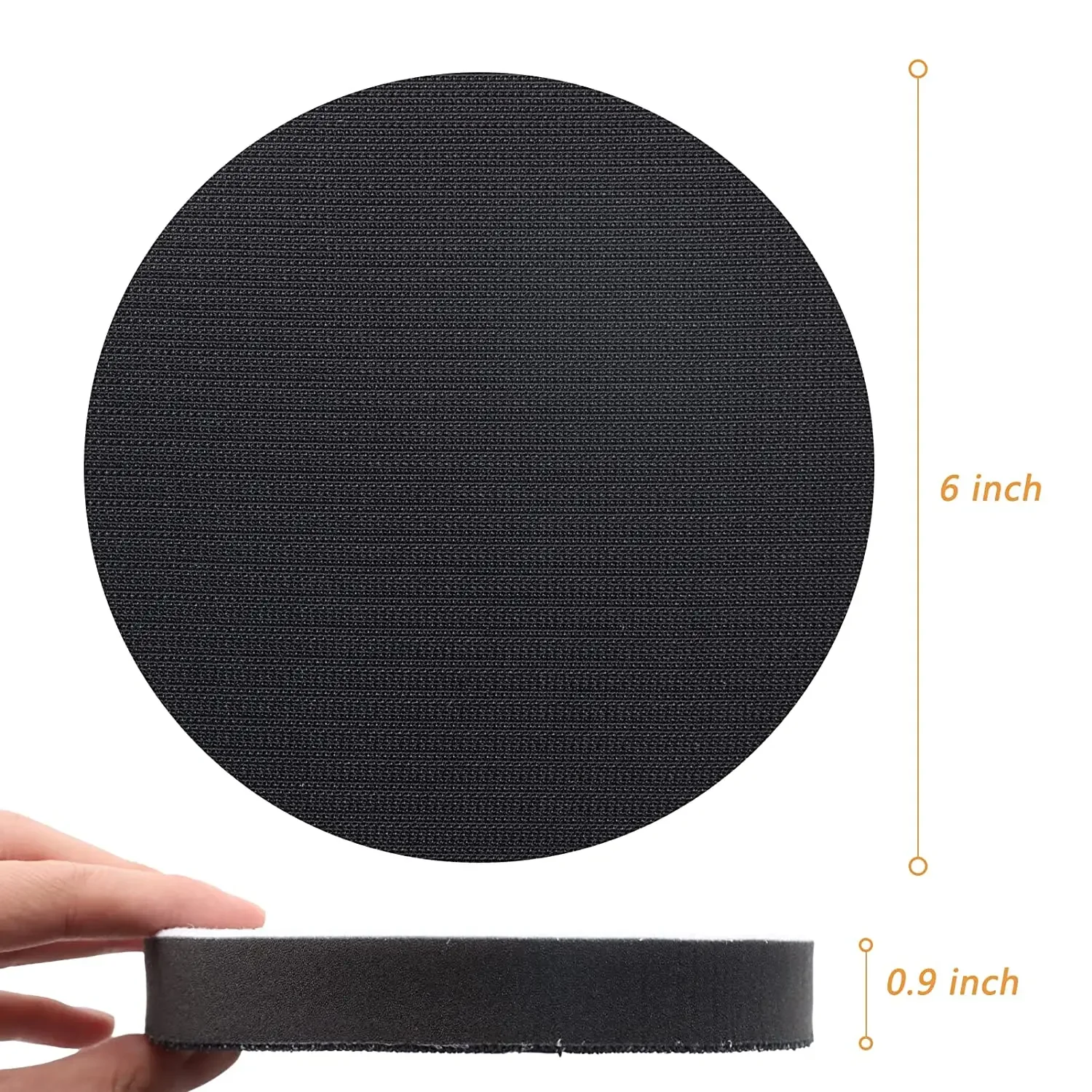 3Pcs Interface Pads,6 Inch Hook Loop Soft Sponge Cushion Buffer Backing Pad for Orbital Sander Automotive Woodworking Polishing