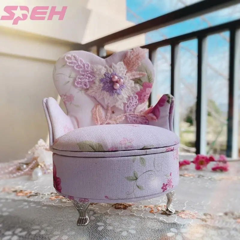 

Оригинальная домашняя изысканная вышивка, мини-мебель, мебель, диван, шкатулка для драгоценностей, чехол