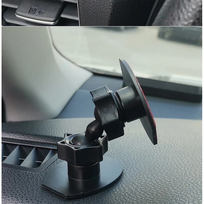 17mm Dual Ball Connect Holder Two-end Rotating Head Glue Tape Base Mobile Phone Bracket Car Windshield Wall Bath Phone Holder