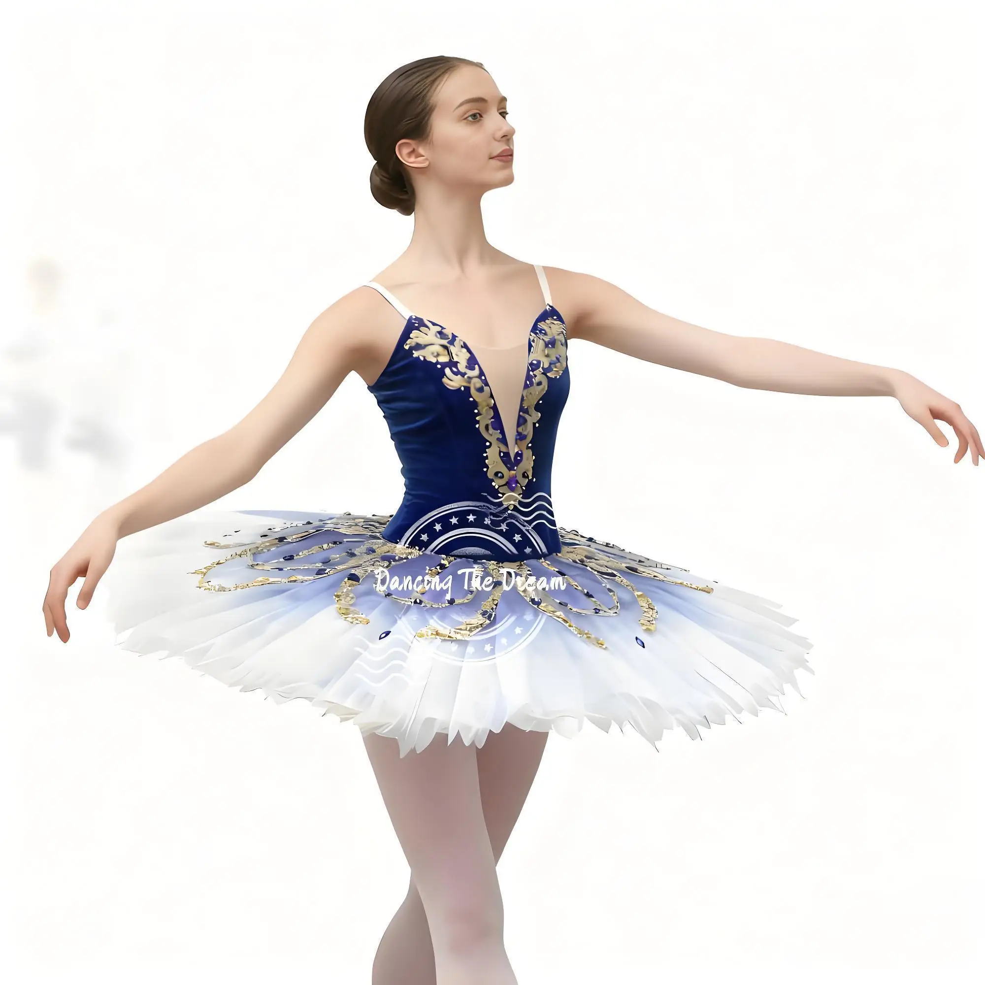 

Professional Women's Ballet Costume Romantic Tutu Dance Dress for Adults Performance Pancake Included