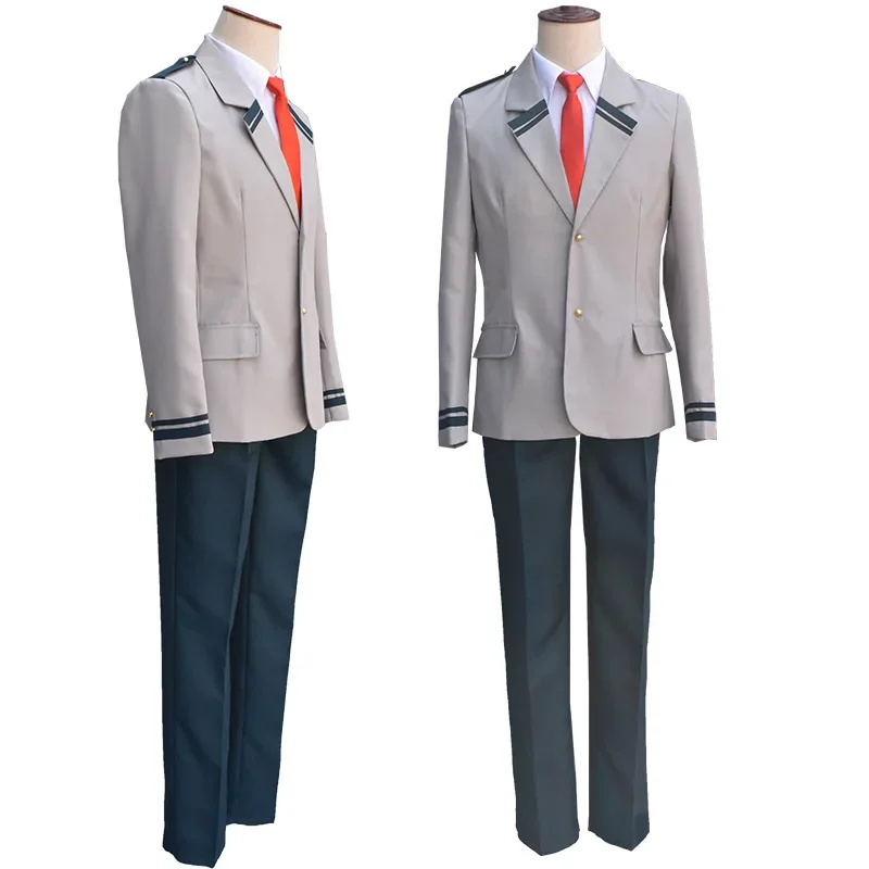 Anime My Hero Academia Midoriya Izuku Cosplay Costume High School Student Uniform Halloween Party Costume