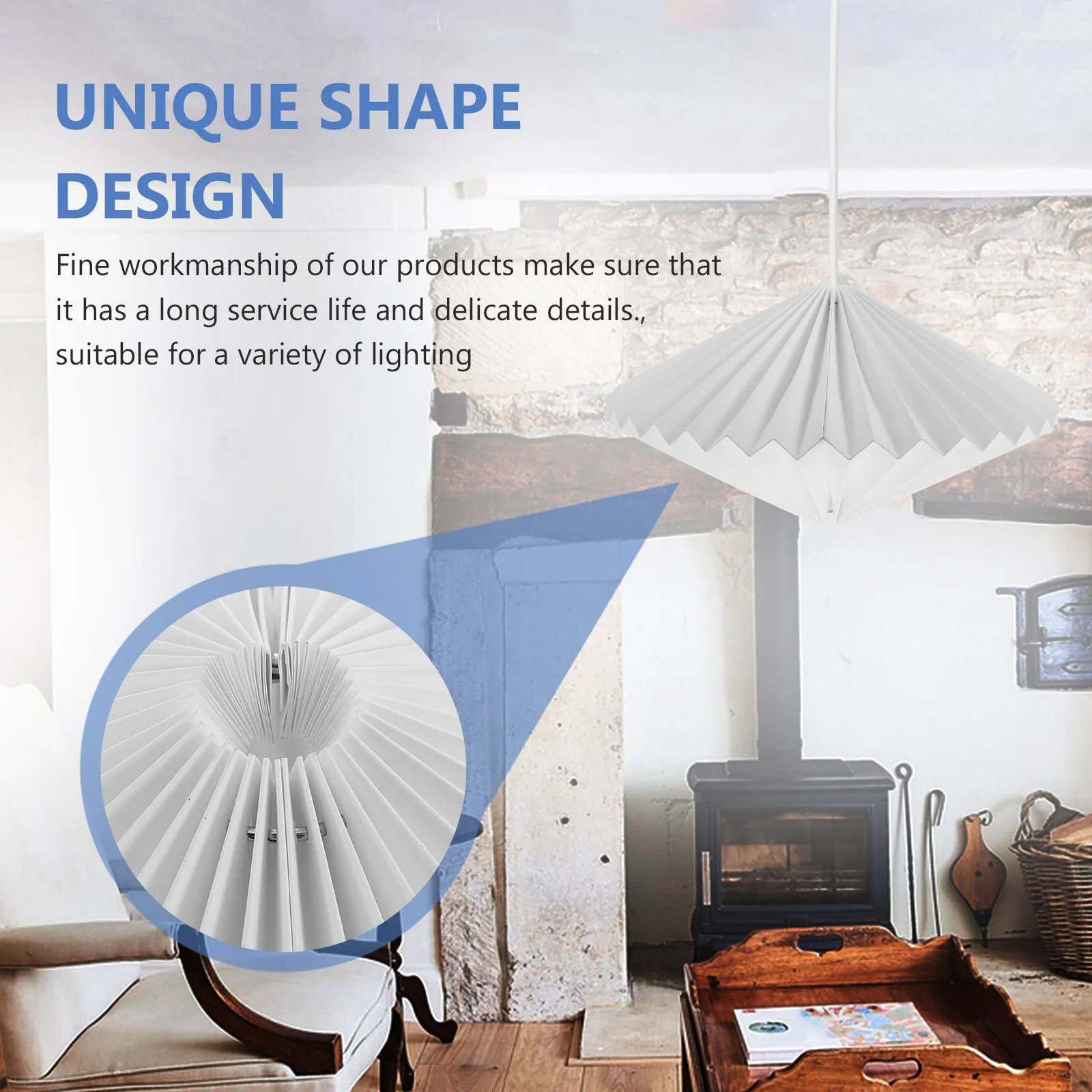 

1Pcs Modern Folding Origami Lampshade Paper Hanging Light Cover Decorative Ceiling Lamp Cover for Living Room Bedroom Hotel Bar