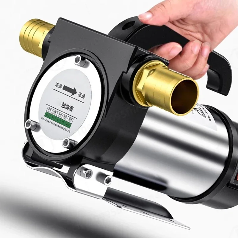 12V/24V/220V Suction Oil Forward And Reverse Electric Pumping Pump 50L/min Self-priming Pump DC Diesel Pump Fuel Dispenser 580W