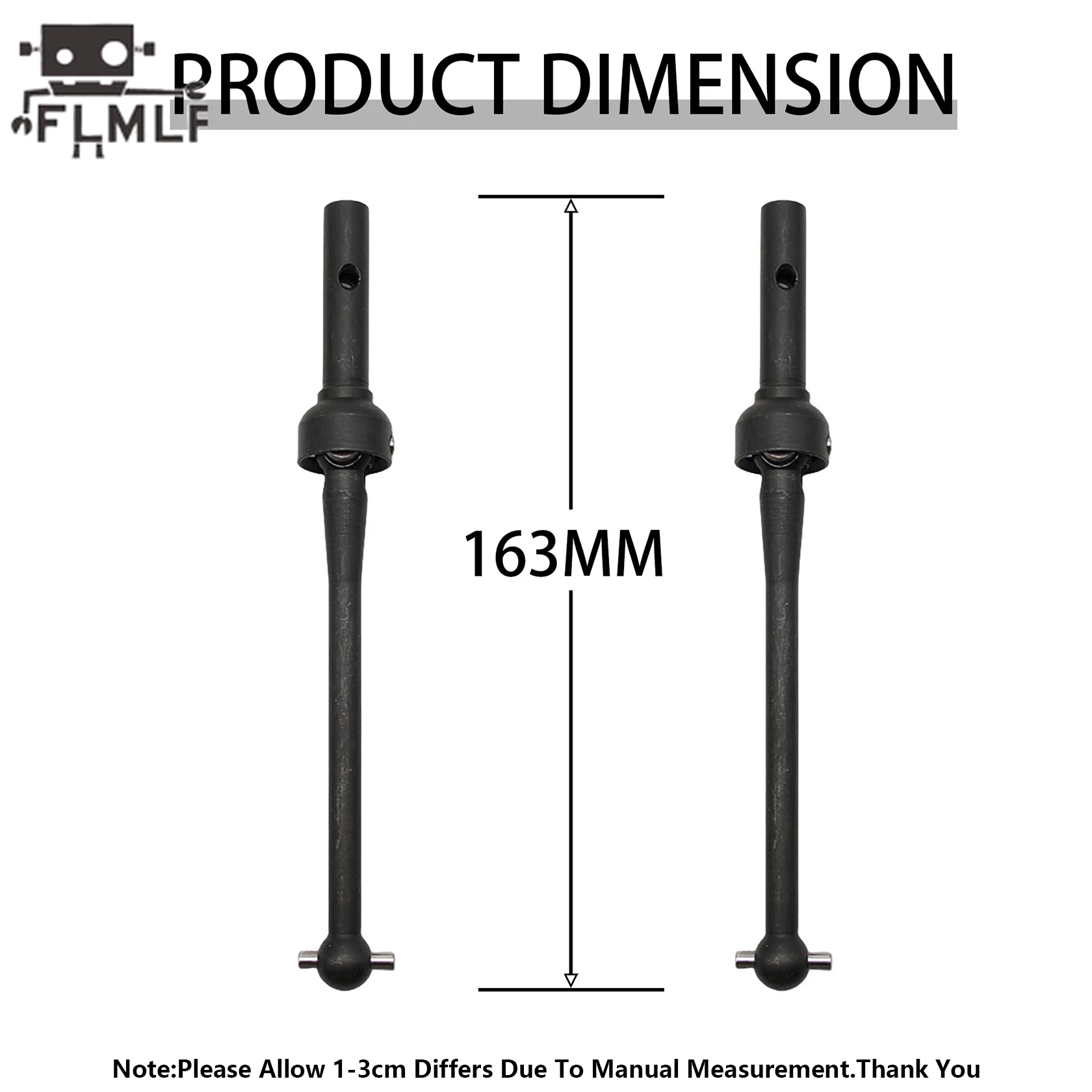 Zestaw metalowych przednich wałów CVD do samochodów RC pasujący do części do ciężarówek 1/5 FS RACING ROFUN ROVAN