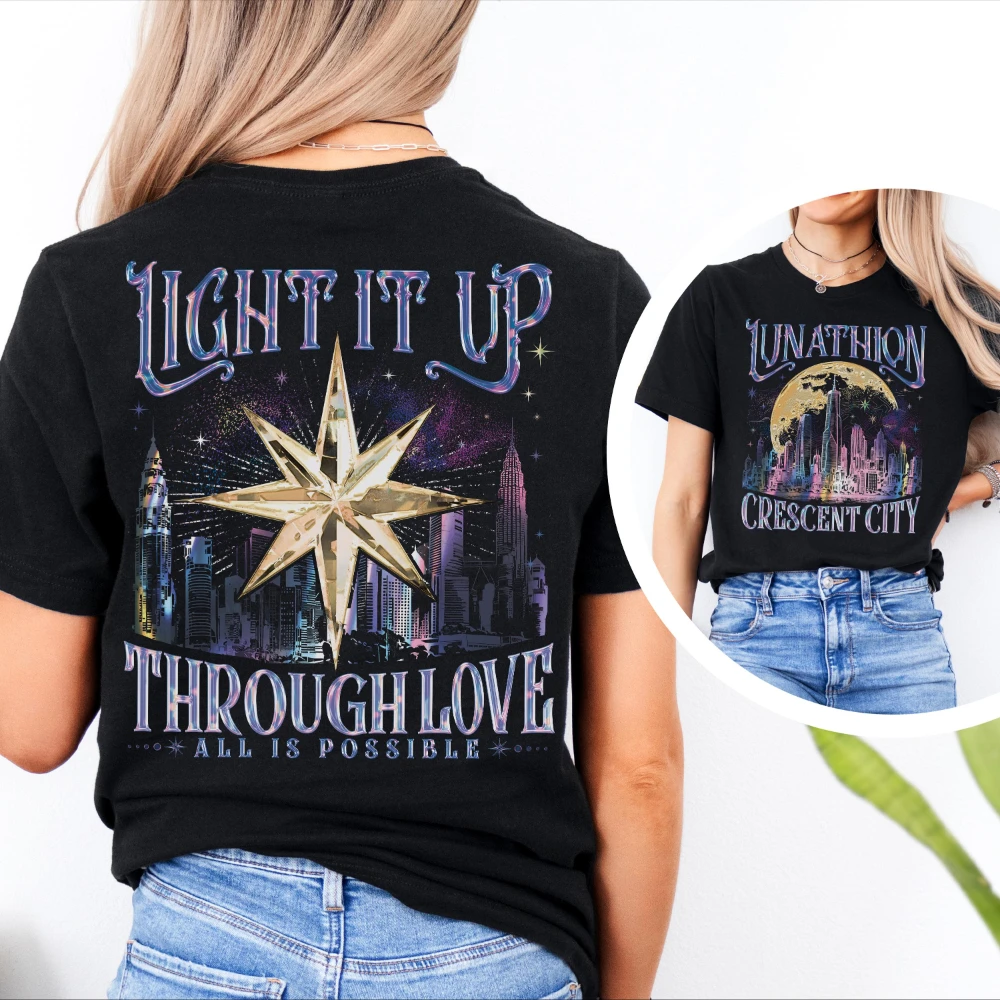 Sarah J Maas Merch Bryce Quinlan Hunt Athalar Bookish Gift Crescent City Shirt Women's T-shirts for Summer Unisex All-Season