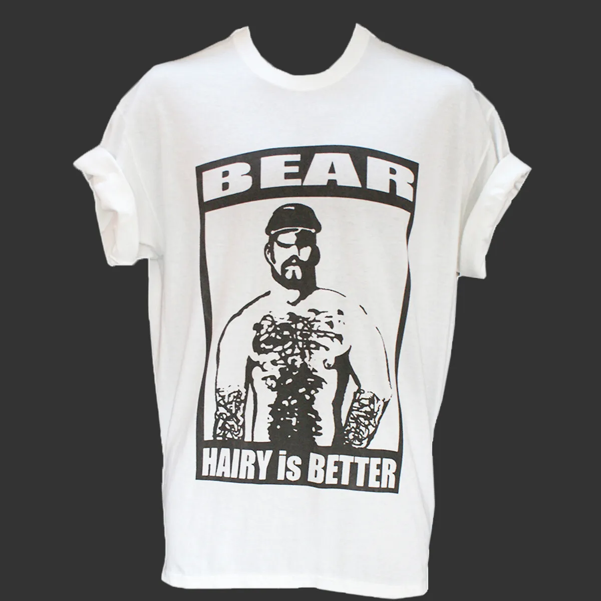 HAIRY BEAR GAY CLUBBING PARTY T-SHIRT unisex S-3XL