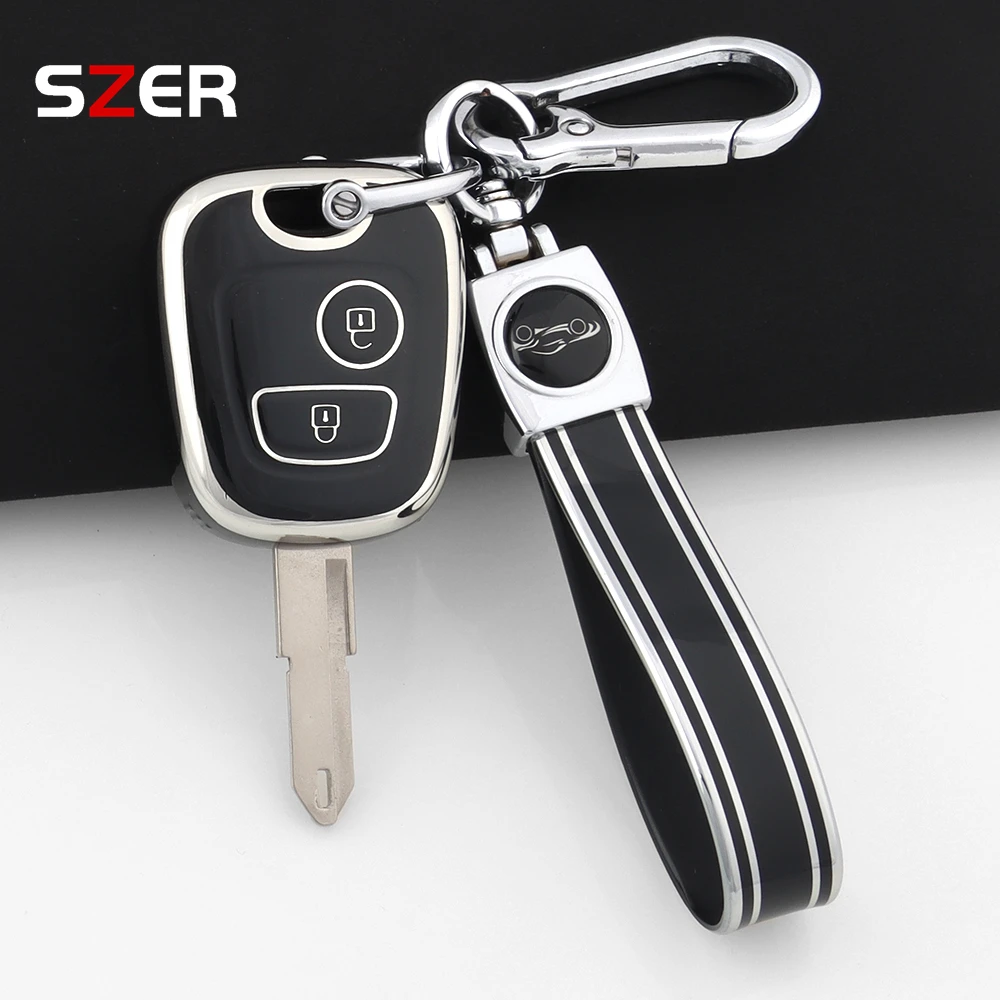 Pink TPU Car Remote Smart Key Case Shell For Peugeot 106 107 206 207 306 307 406 407 For Citroen C1 C4 Protector Fob Accessories